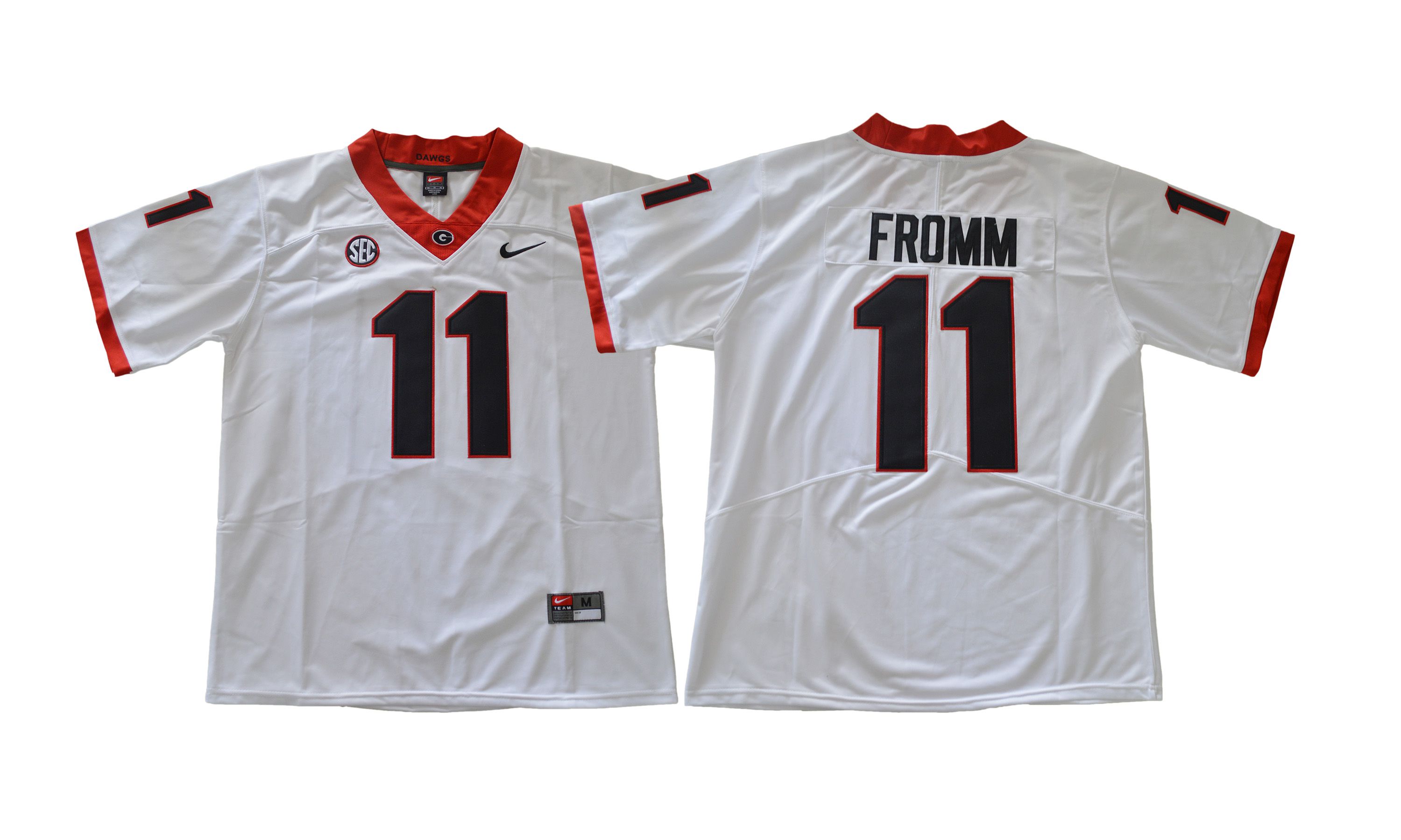 Men NCAA 2017 Georgia Bulldogs #11 Jake Fromm white Jersey->ncaa teams->NCAA Jersey